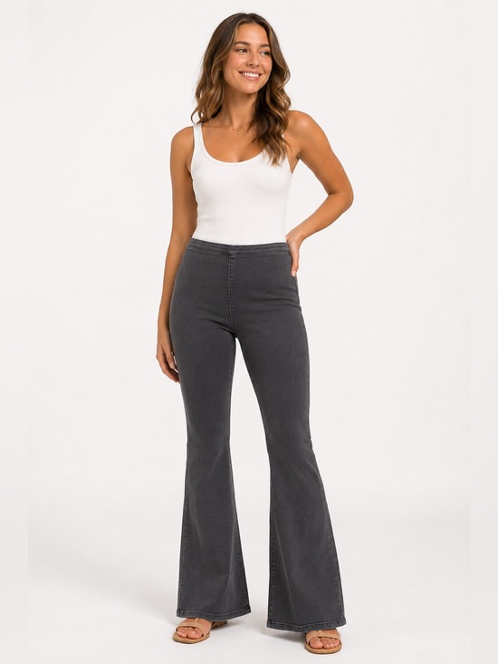 Free People Denim - Free People flare jeans Charcoal color size 31